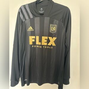 adidas Black and Gold LAFC Long Sleeve Jersey